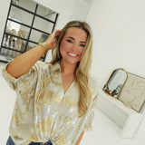 Shimmy Metallic Blouse