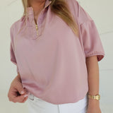 Playful Elegance Blouse - Pink
