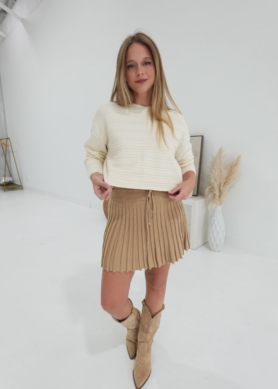 Staple Textured Sweater - Cream