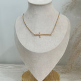 Sideways Cross Necklace
