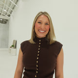 Andie Mock Sweater - Brown