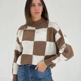 Make Your Move Checkered Sweater