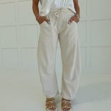 Davey Barrel Sweatpants - Beige