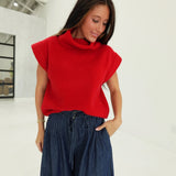 Casper Sweater Top - Red