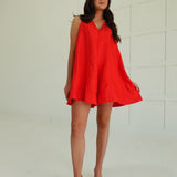 Game Winning Romper - Red