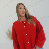 Love Notes Cardi - Scarlet
