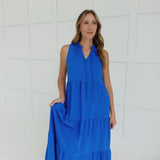Amarette Midi Dress - Blue