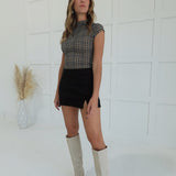 Suede Ways Skort - Black