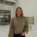 Fur Sleeve Darling Sweater