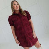 Florence Mini Dress - Burgundy