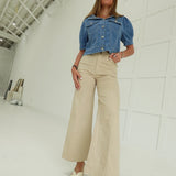 Calhoun Wide Leg Pants - Beige