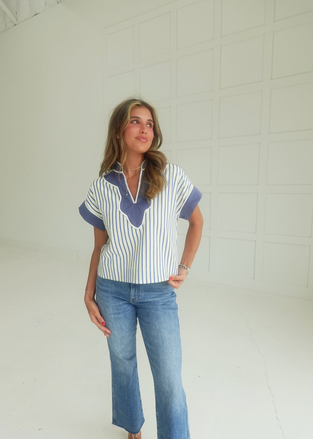 Hemingway Striped Top - Yellow
