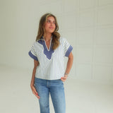 Hemingway Striped Top - Yellow