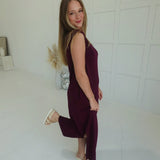 Amelia Midi Dress - Wine
