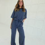 Keaton Striped Set - Black