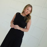 Meshing Around Midi Dress - Black