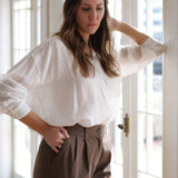 Hubert Button Down Top - White