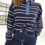 Jacques Sweater Top - Navy
