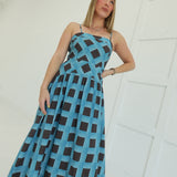 Picket Fences Midi Dress - Blue