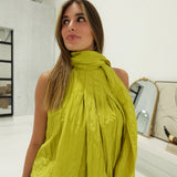 Sandler Scarf Blouse - Chartreuse