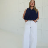 Off-Duty Ivory Jeans
