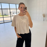 Danny Basic Tee - Sand Beige