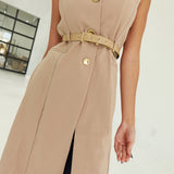 Intuition Blazer Vest - Tan