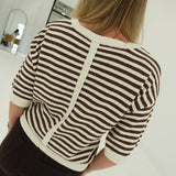 Jessie Striped Sweater - Brown