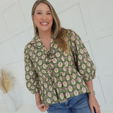 Magdala Peplum Top