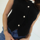 Chauncey Sleeveless Sweater - Black