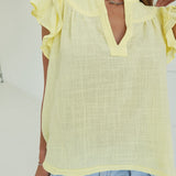 Felina Ruffle Top - Butter