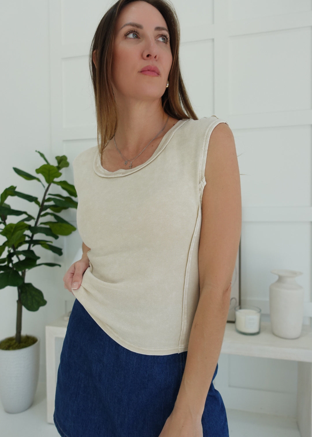 The Scoop Exposed Seam Top