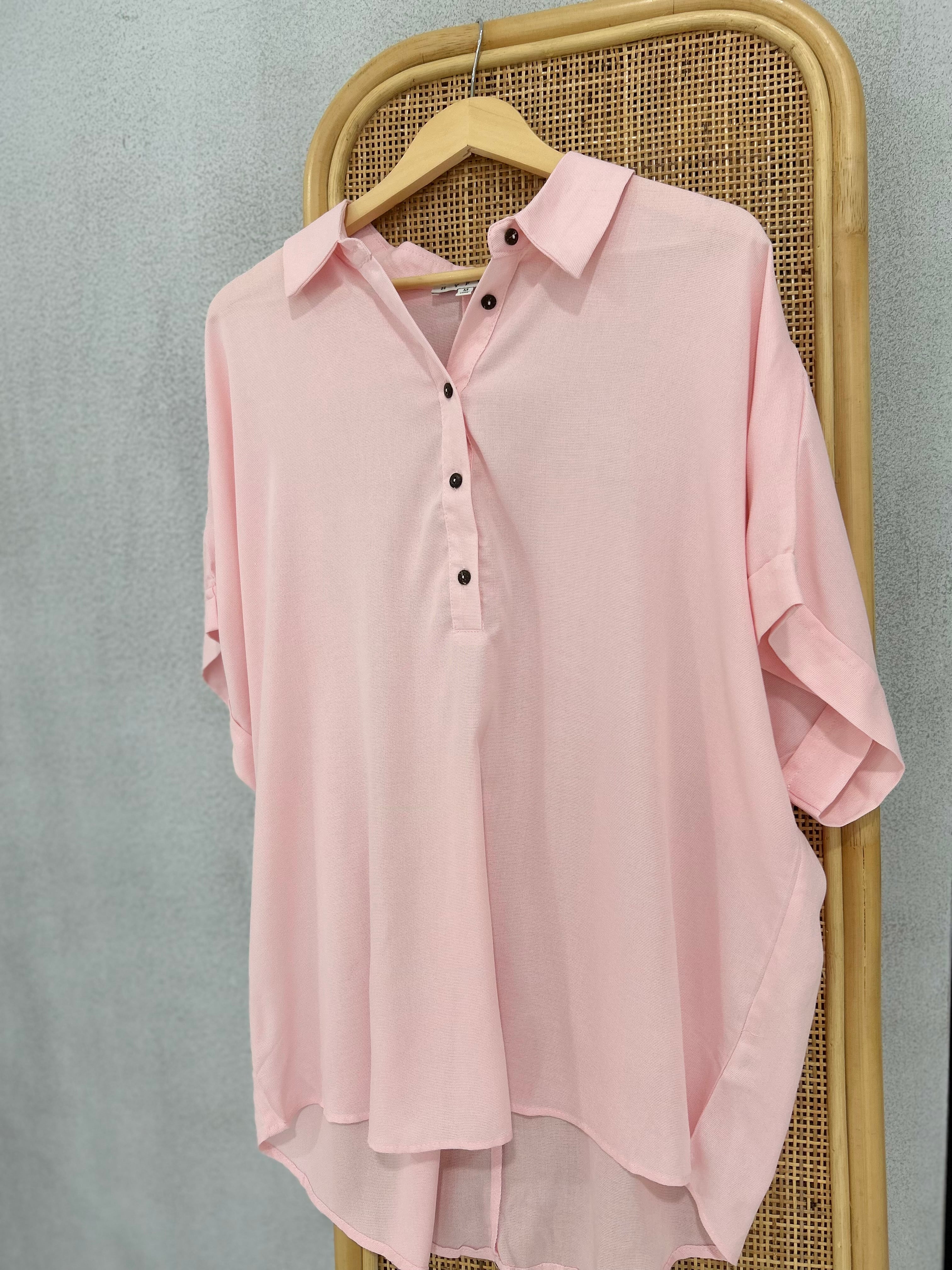 Days Go By CoverUp Top - L Pink