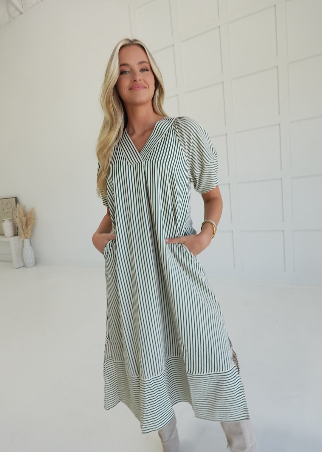 Ida Midi Dress - Hunter