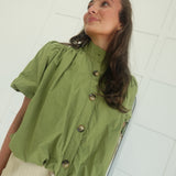 Bennet Bubble Top - Olive