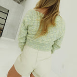 Flashy Leather Skort - Ivory