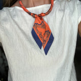 Magnetic Scarf Necklace - Orange