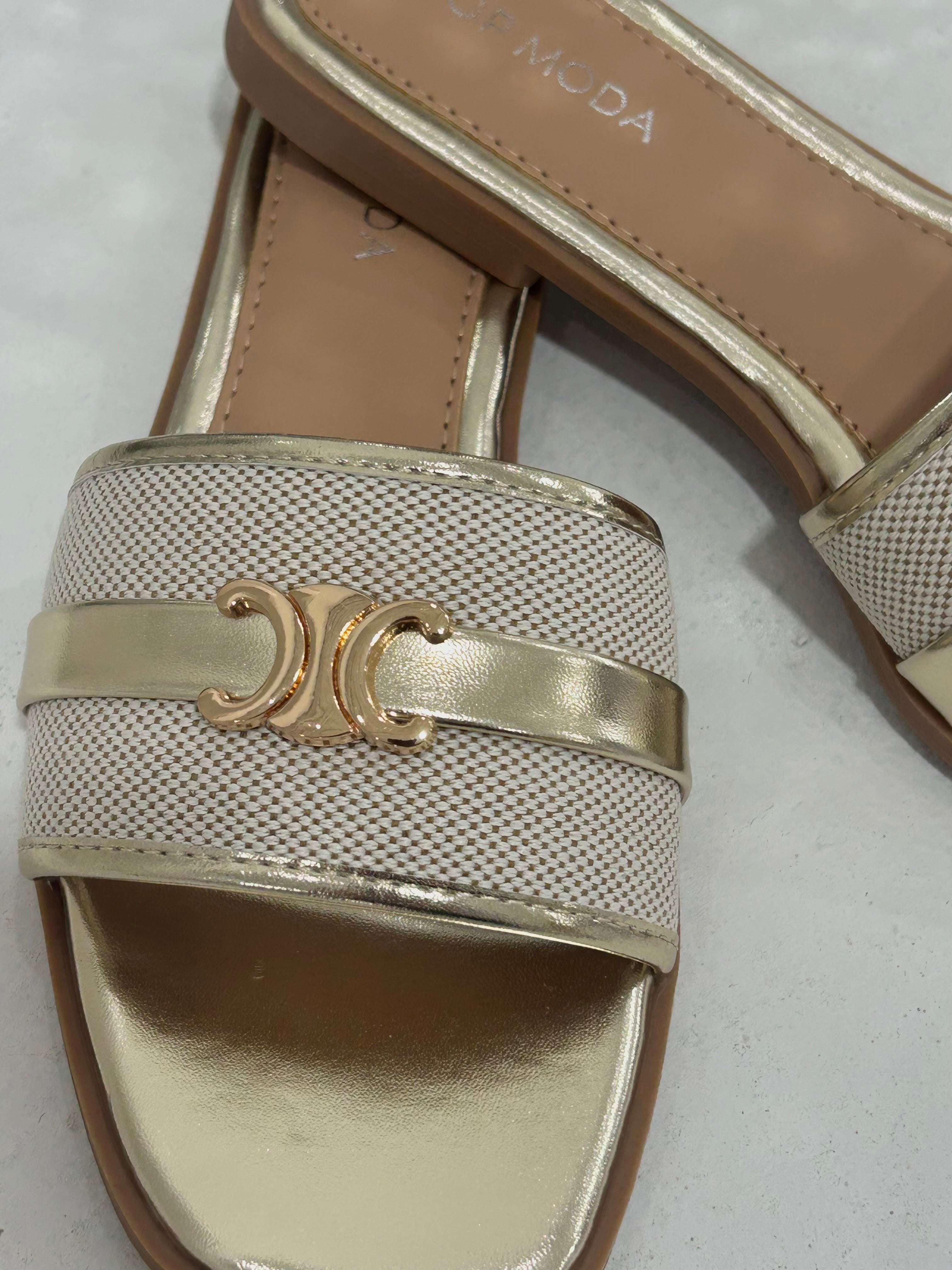 Solana Step Sandal - Gold