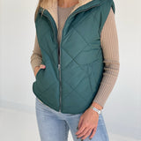 The Lodge Quilted Puffer Vest - Hunter Green