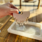 Pearl Charm Hoop Set