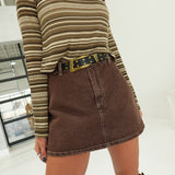 Ellison Mini Skort - Choco Brown