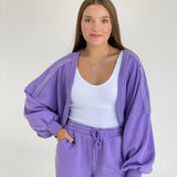 Lazy Wear Cropped Shrug - Lavender