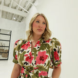 Moffit Floral Top - Olive