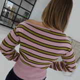 Rekindled Love Sweater - Pink/Olive