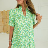 MidWay Midi Dress - Green Mix