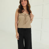 Natalia Braided Top - Taupe