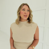 Jules Mock Top - Khaki