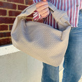 Knotted Handle Handbag - Ivory