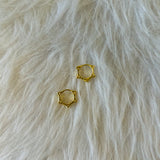 Brass Star Huggie Hoops