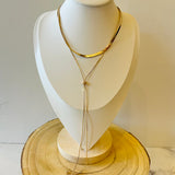 Double Layer Lariat Necklace